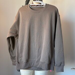 Men's Crewneck Sweatshirt in Taupe Gray